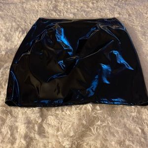 Basic Black Vinyl Skirt